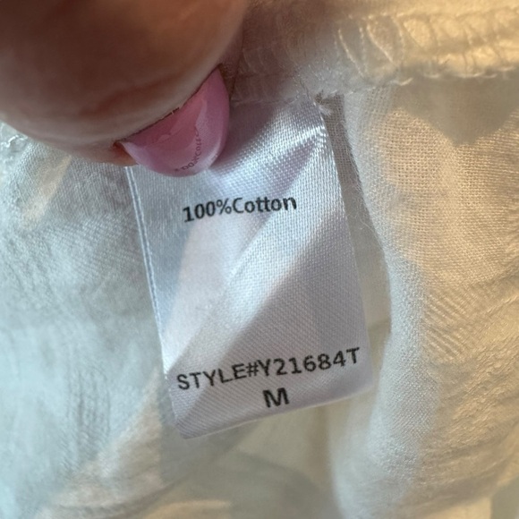 Pomander Place x Tuckernuck - White Mini Carolina Caftan Swim Cover-Up Sz M - Picture 6 of 8